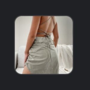 Asymmetrical, criss cross back dress